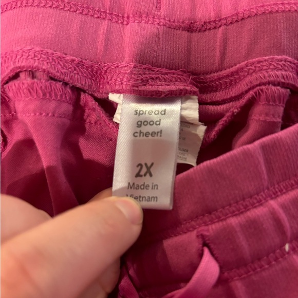 Fuchsia Drawstring Pants - Picture 3 of 4